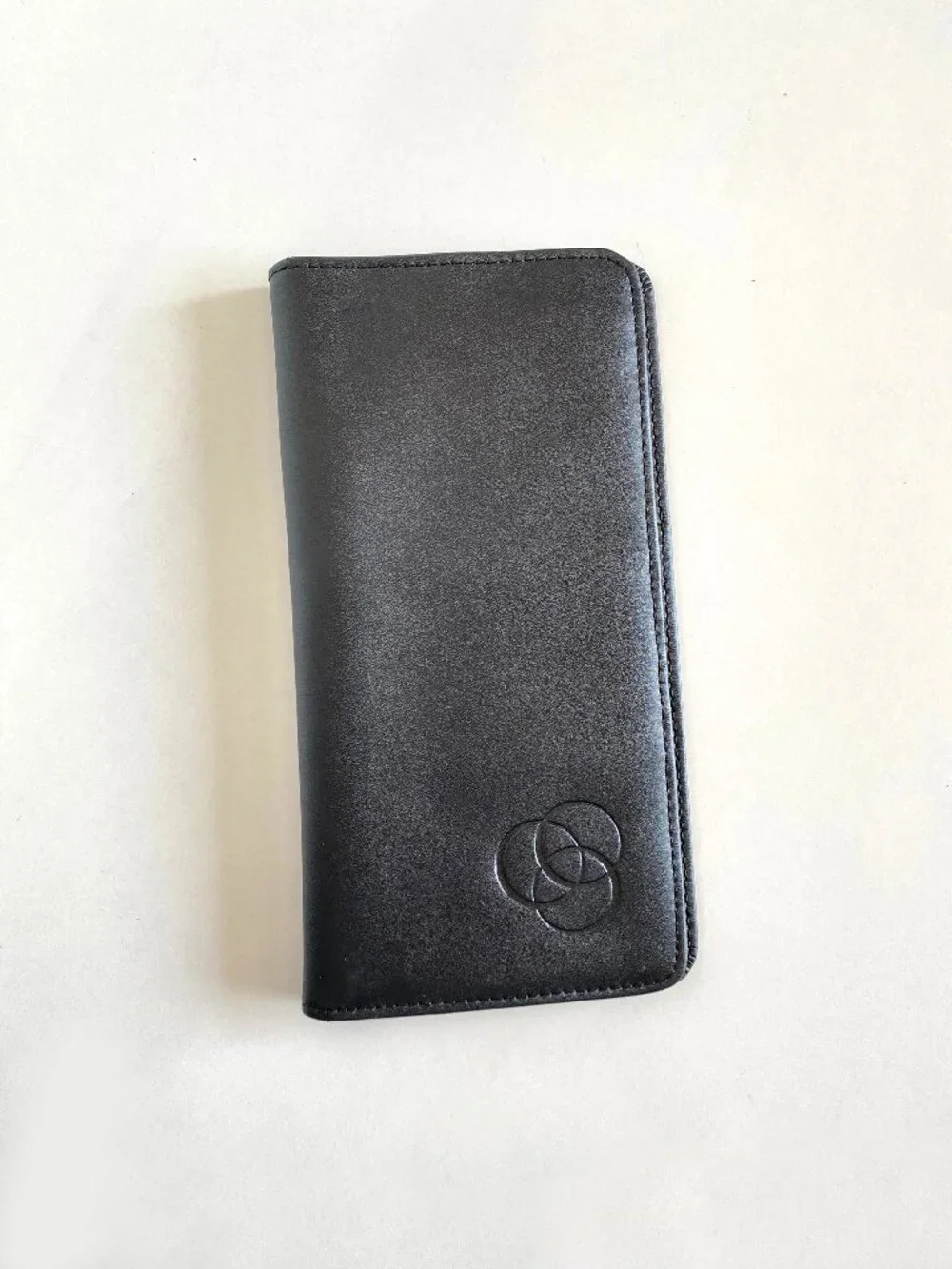 Vintage Samsonite Black Leather Travel Wallet Passport Organizer Card Holder